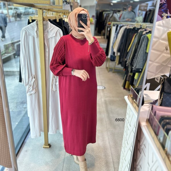 6600 Simli Triko Elbise - Görsel 6