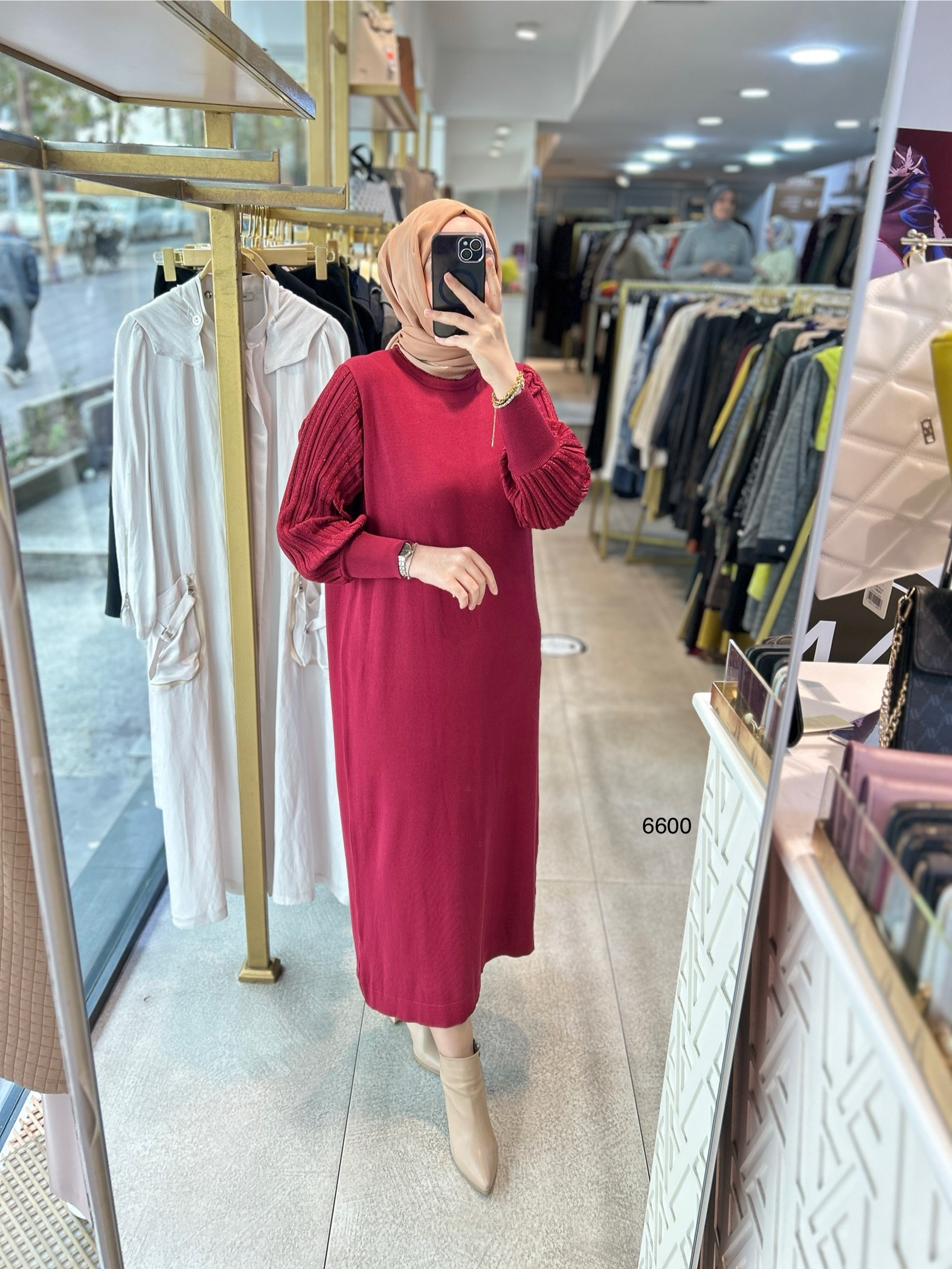 6600 Simli Triko Elbise - Görsel 6