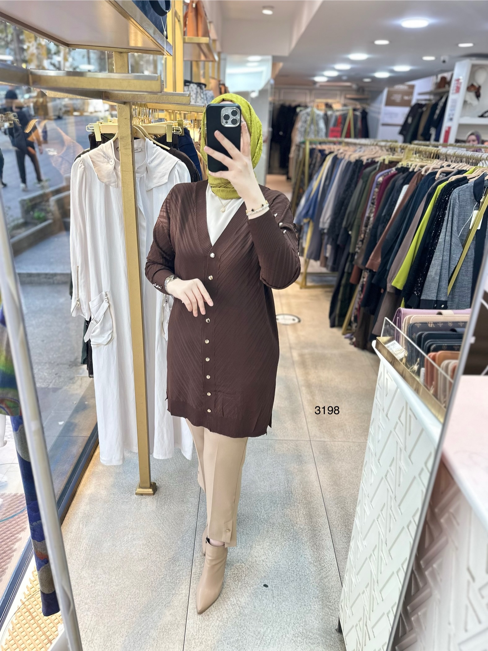 3198 Çizgi Desenli Triko - Görsel 1