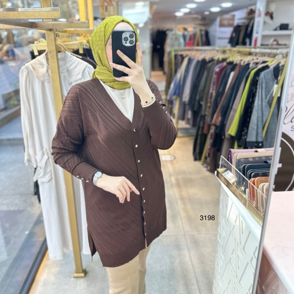 3198 Çizgi Desenli Triko - Görsel 2