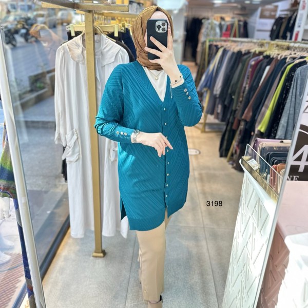 3198 Çizgi Desenli Triko - Görsel 11