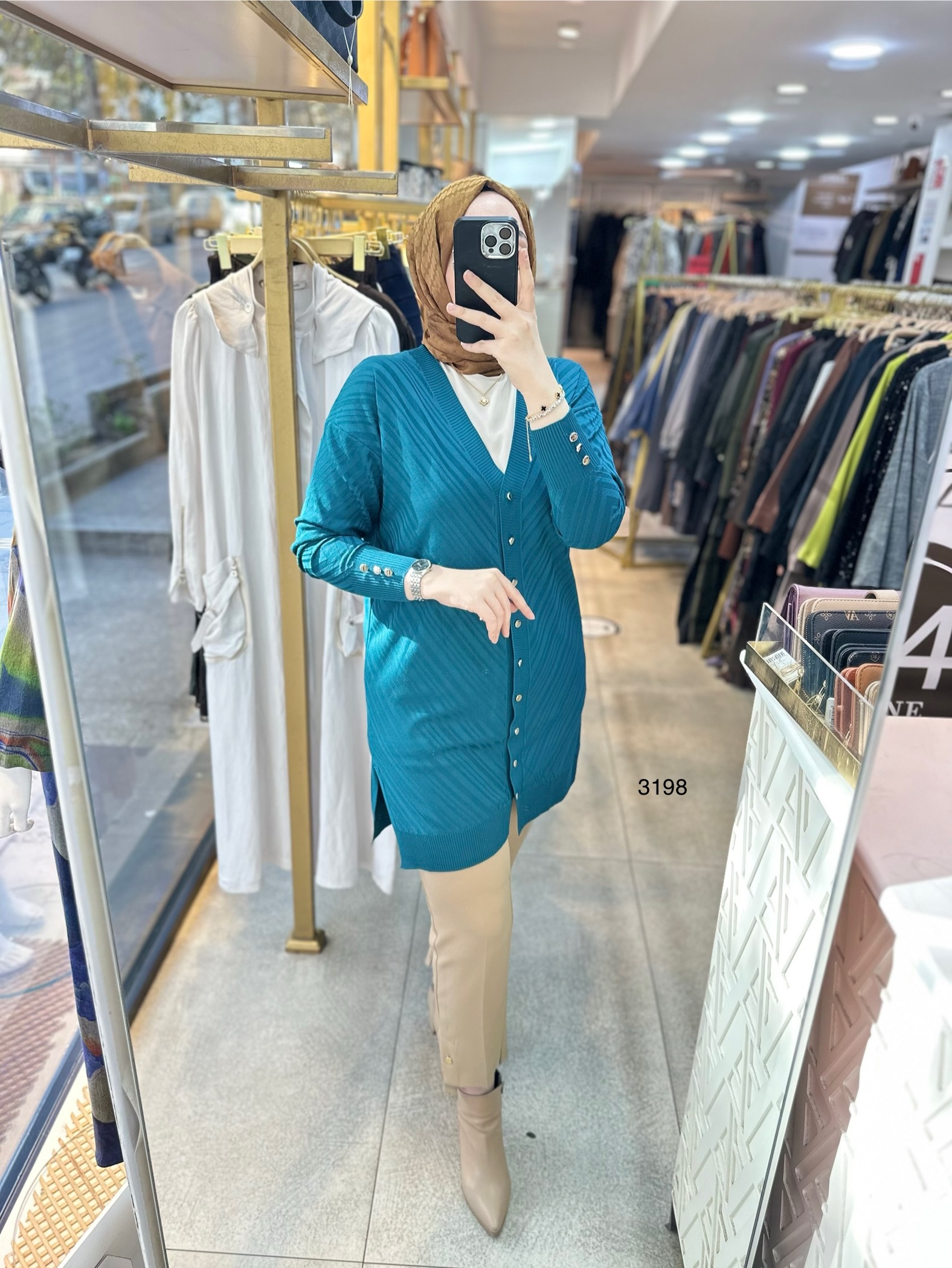 3198 Çizgi Desenli Triko - Görsel 18