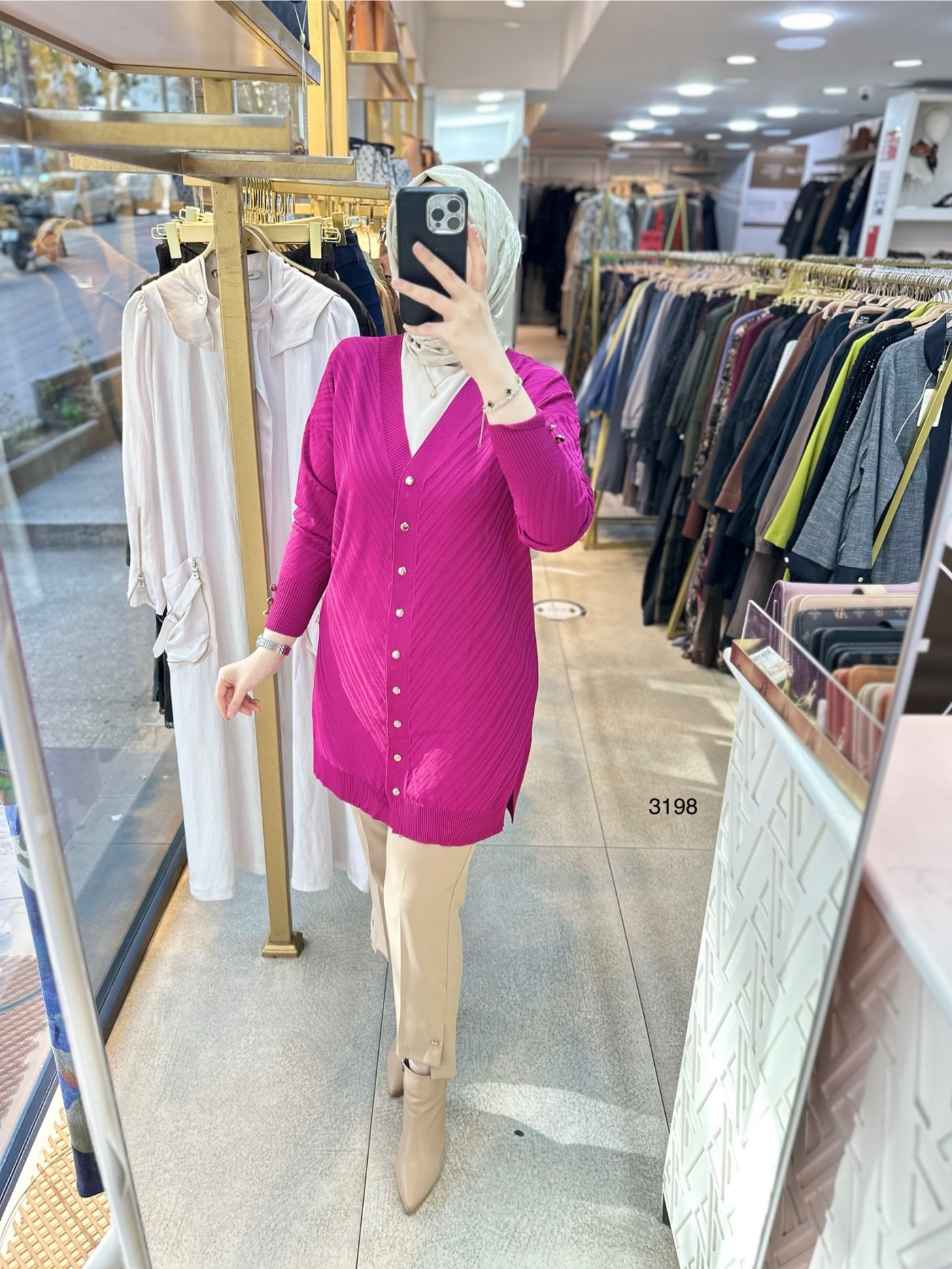 3198 Çizgi Desenli Triko