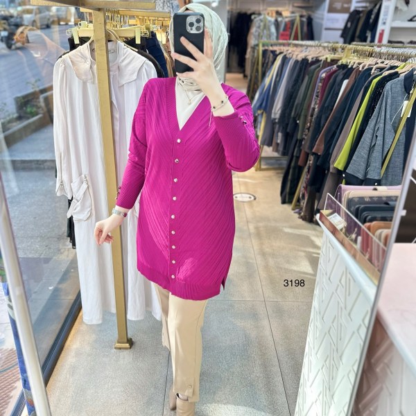 3198 Çizgi Desenli Triko - Görsel 15