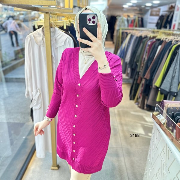 3198 Çizgi Desenli Triko - Görsel 14