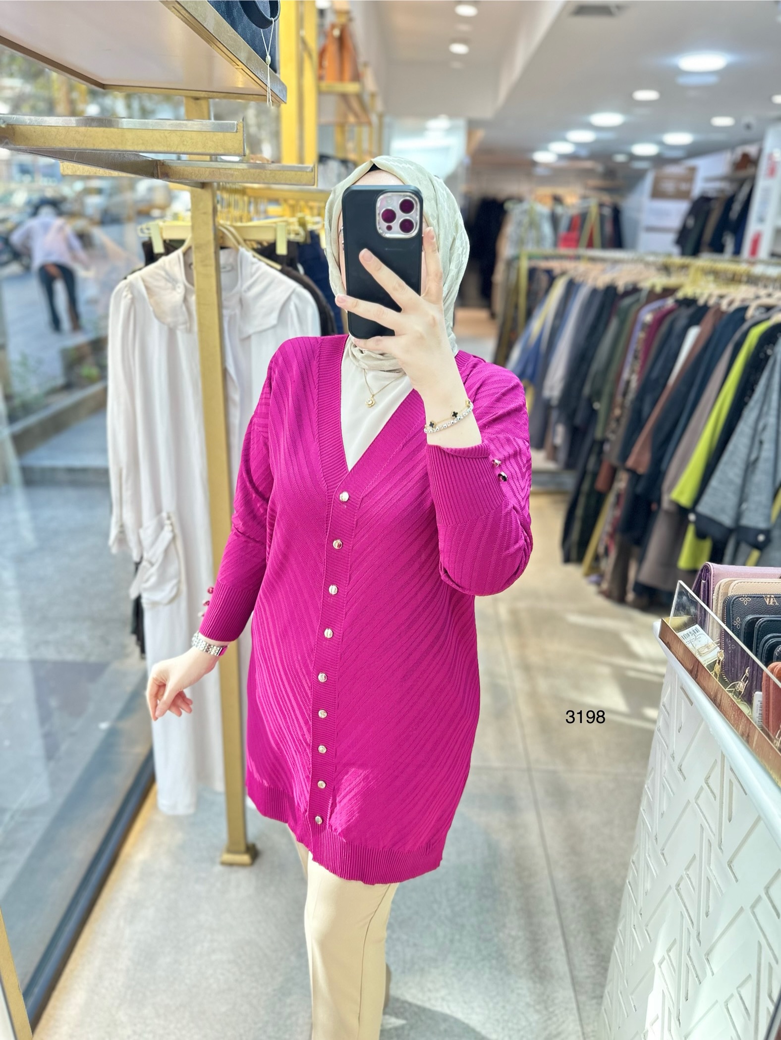 3198 Çizgi Desenli Triko - Görsel 14