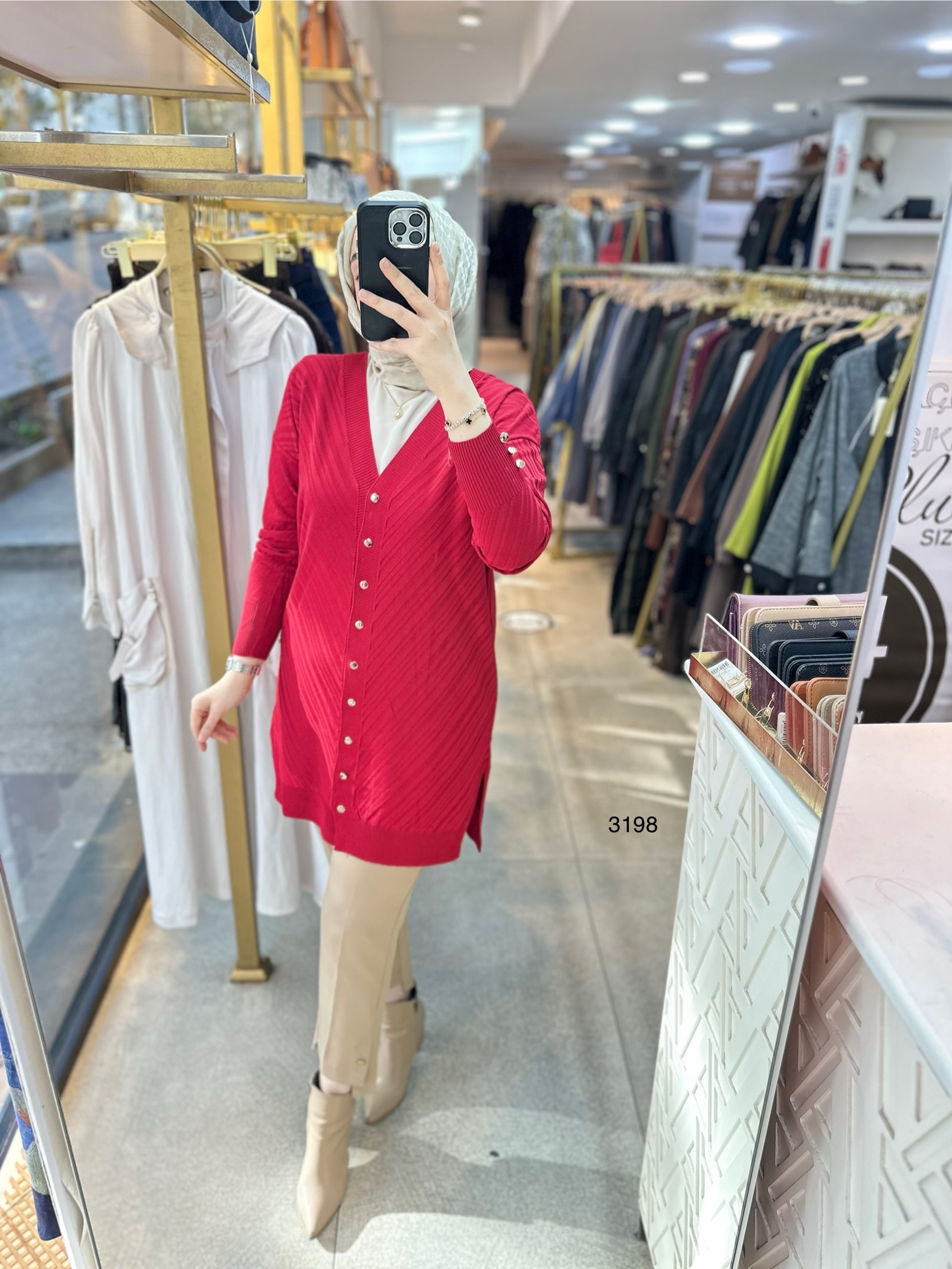 3198 Çizgi Desenli Triko - Görsel 13