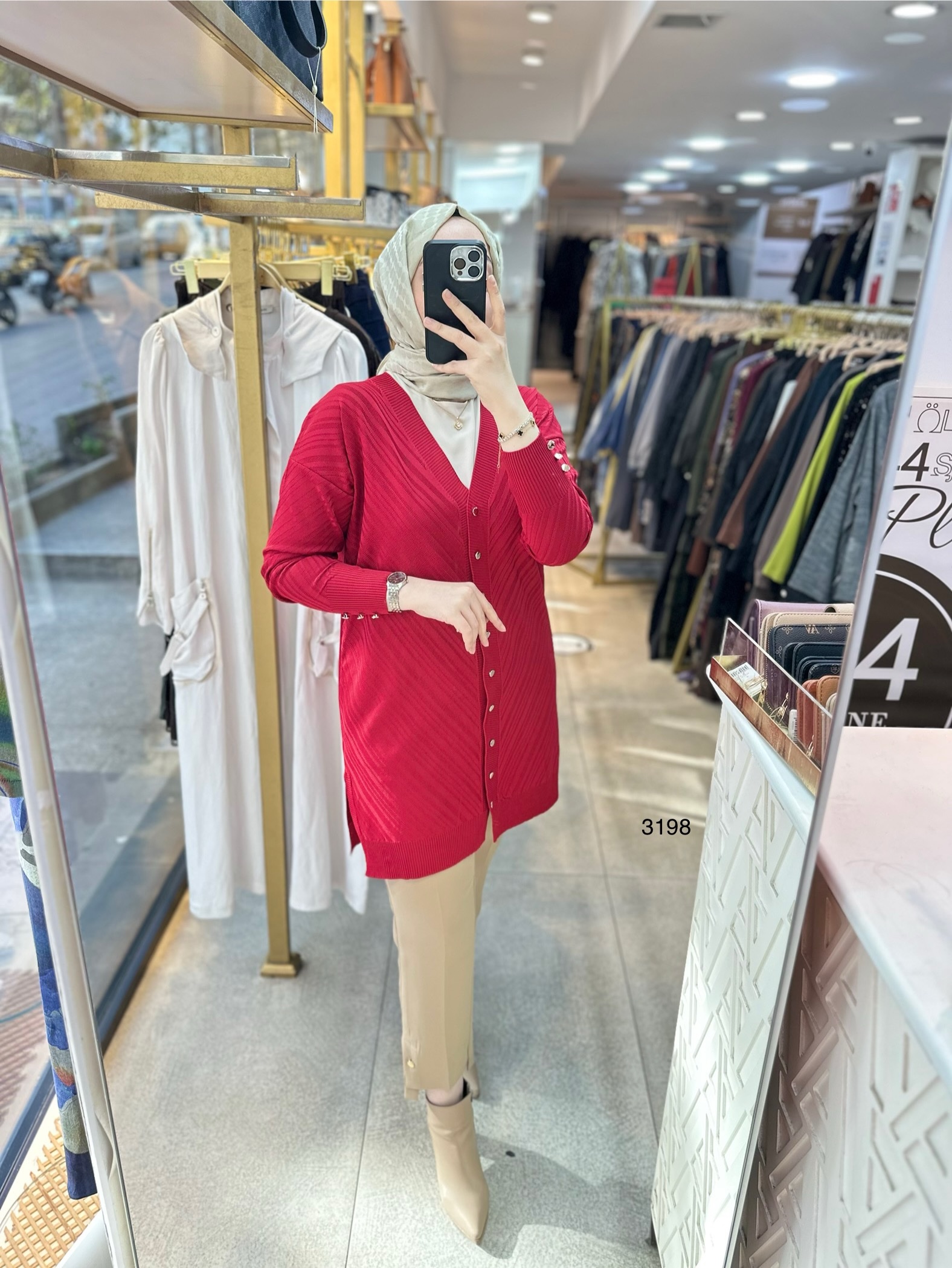 3198 Çizgi Desenli Triko - Görsel 12