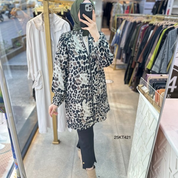 25KT421 Armine Trend Desenli Kap - Görsel 12