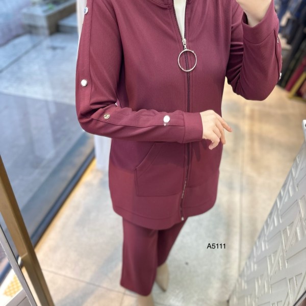 A5111 Kolu Zımba Detaylı Fermuarlı Takım - Görsel 16