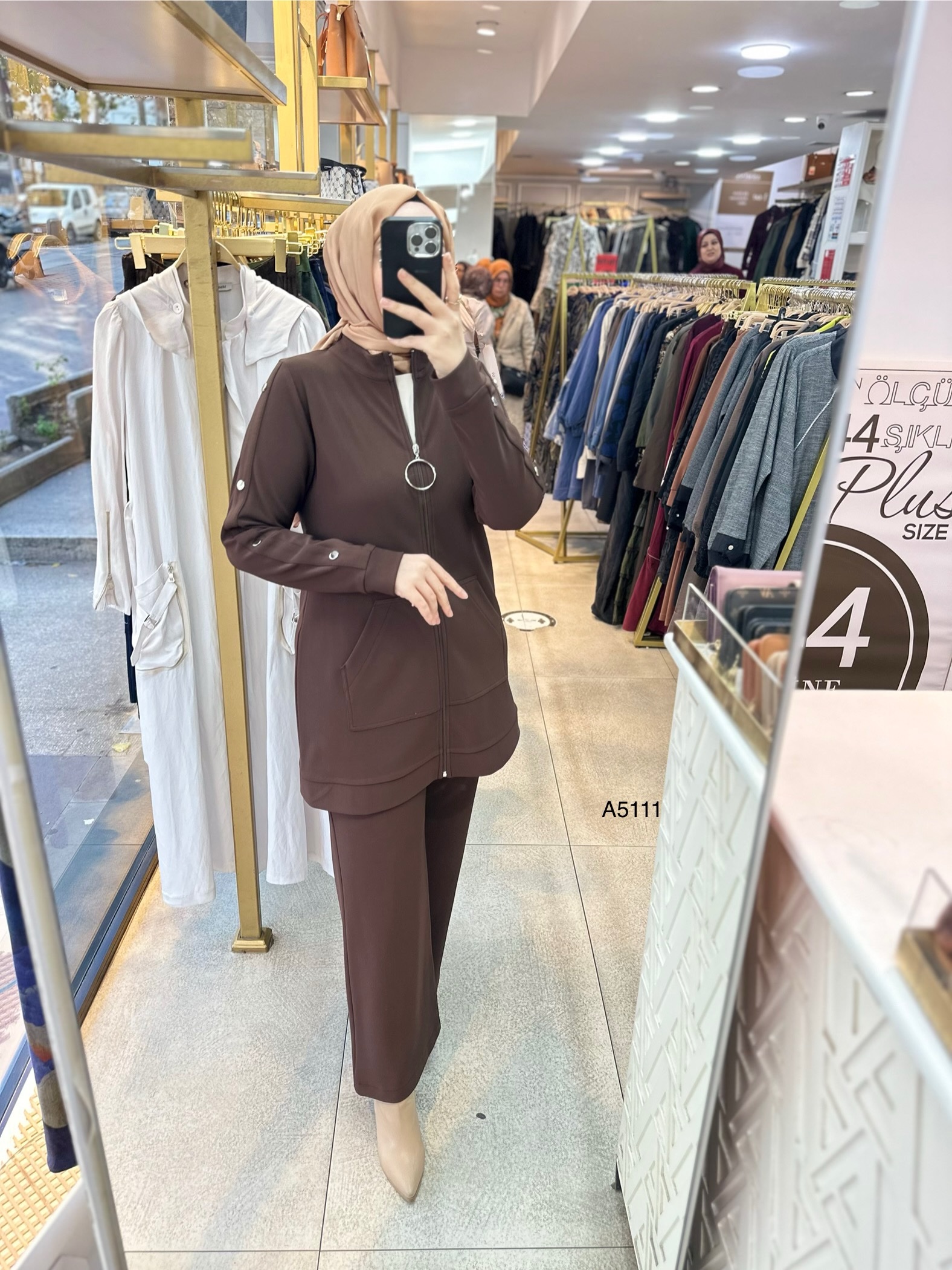 A5111 Kolu Zımba Detaylı Fermuarlı Takım - Görsel 14