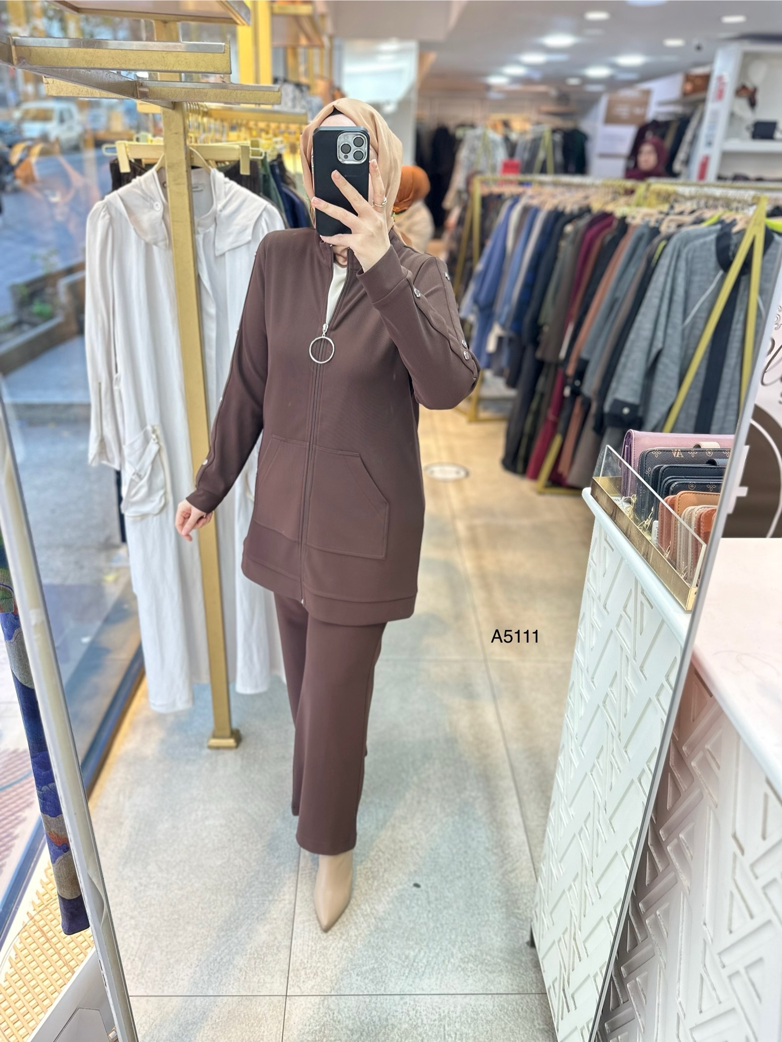 A5111 Kolu Zımba Detaylı Fermuarlı Takım - Görsel 5