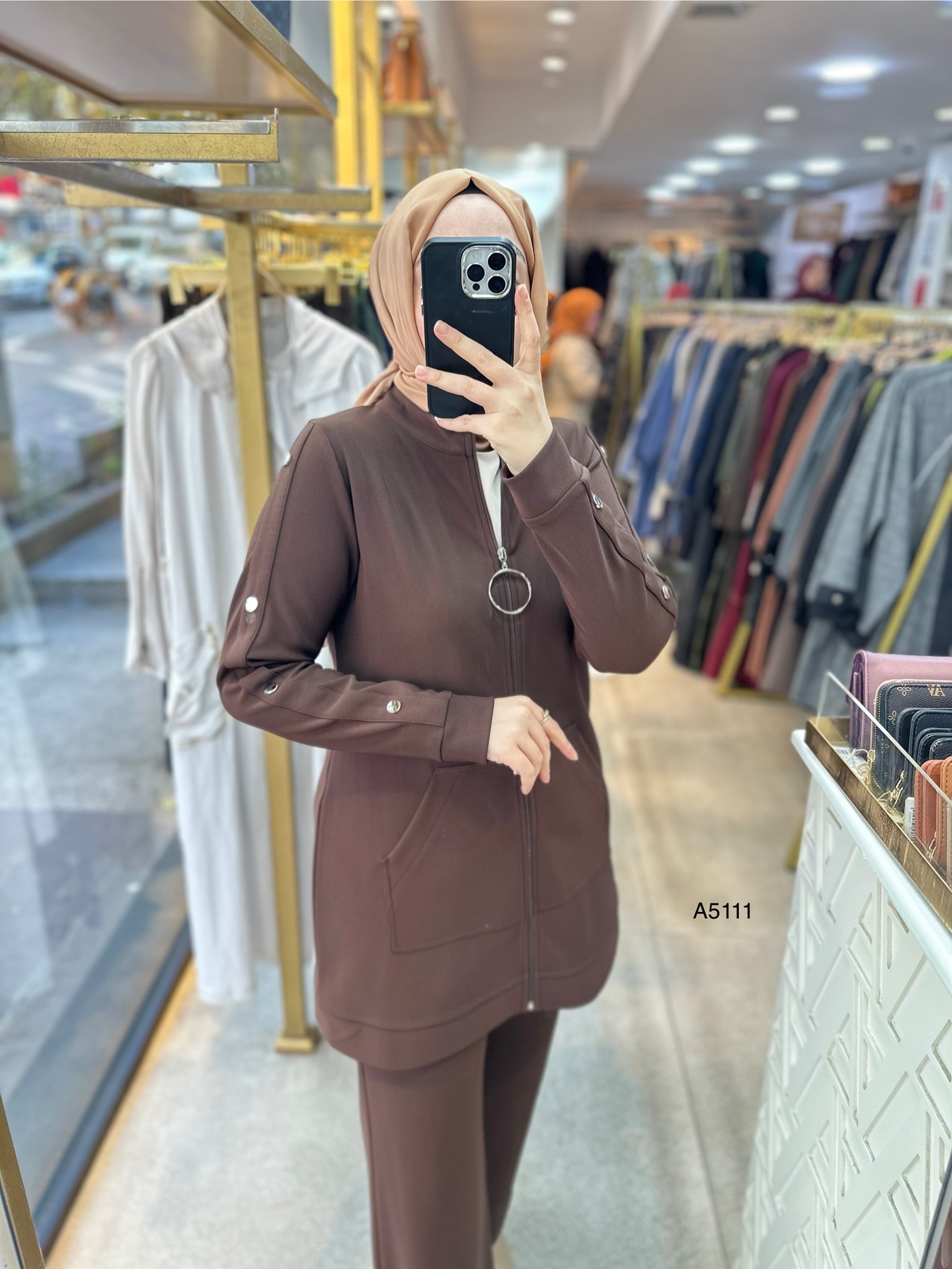 A5111 Kolu Zımba Detaylı Fermuarlı Takım - Görsel 17