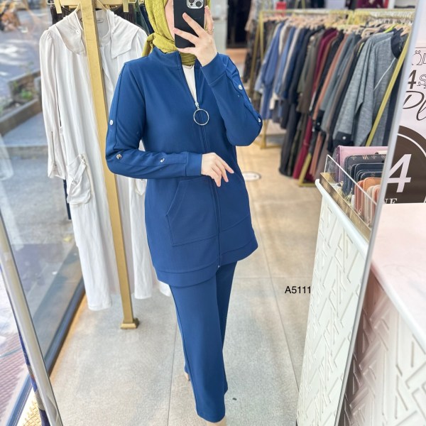 A5111 Kolu Zımba Detaylı Fermuarlı Takım - Görsel 15