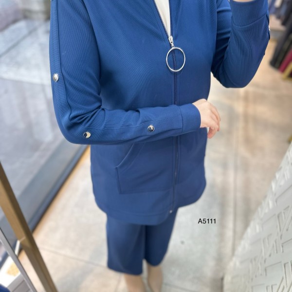 A5111 Kolu Zımba Detaylı Fermuarlı Takım - Görsel 10