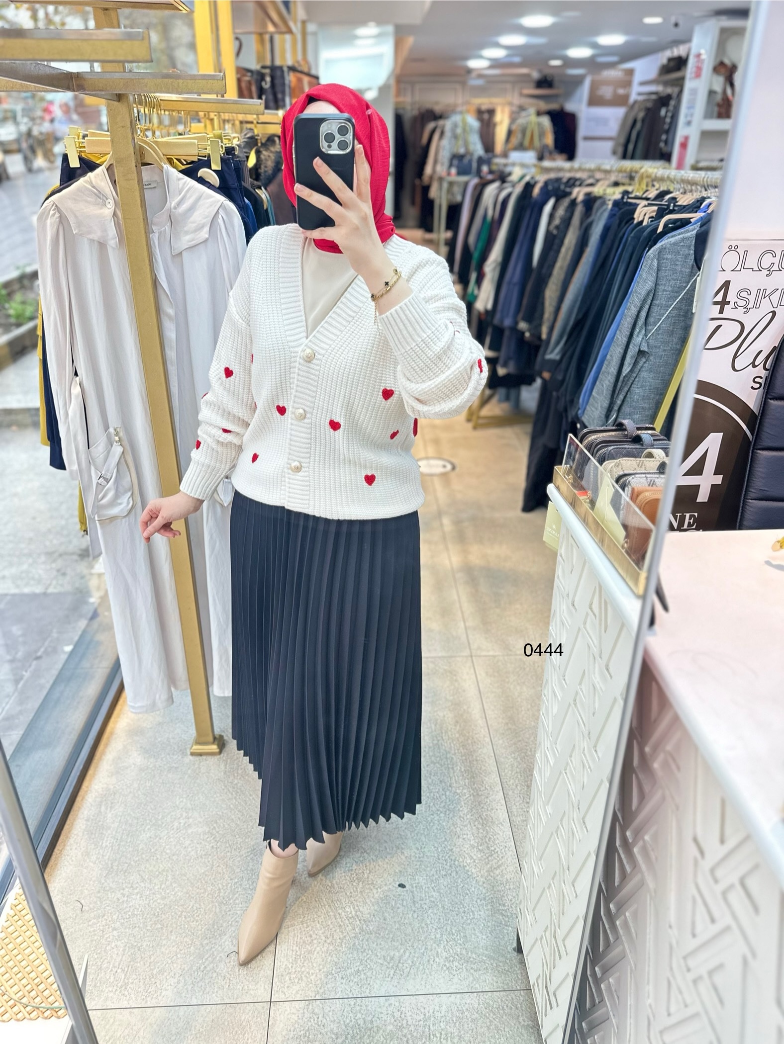 0444 Kalpli Triko Hırka - Görsel 14