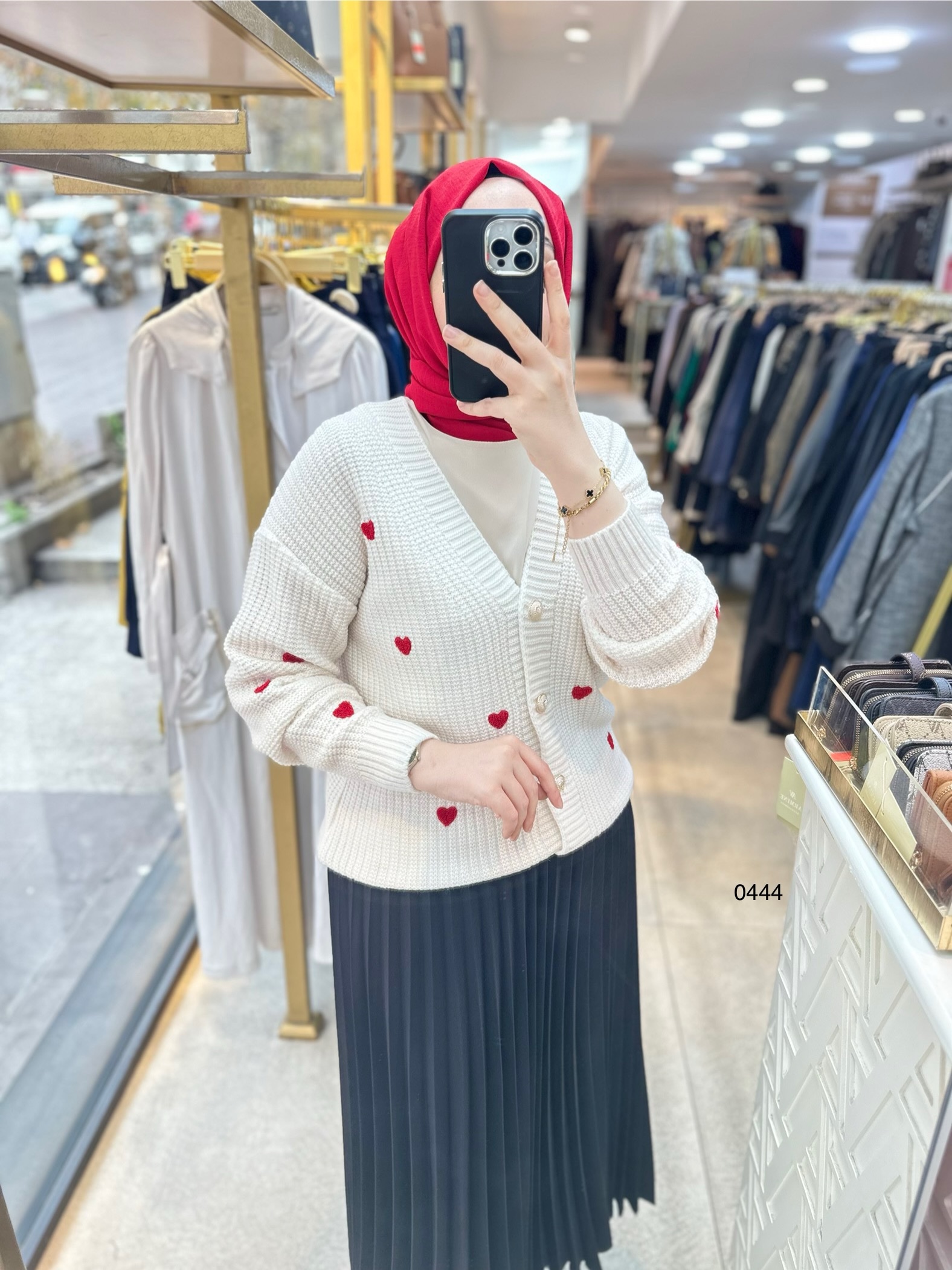 0444 Kalpli Triko Hırka - Görsel 22