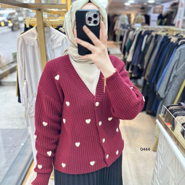 0444 Kalpli Triko Hırka - Görsel 27