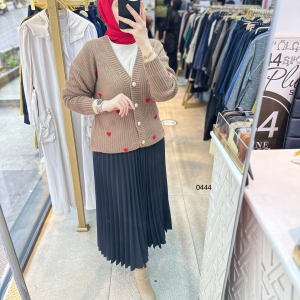 0444 Kalpli Triko Hırka - Görsel 20