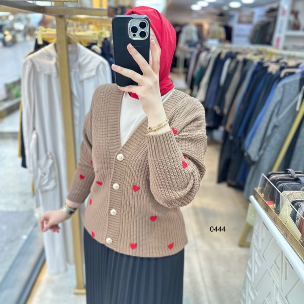 0444 Kalpli Triko Hırka - Görsel 25