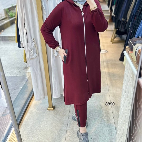 8890 Ön Fermuarlı Takım - Görsel 4