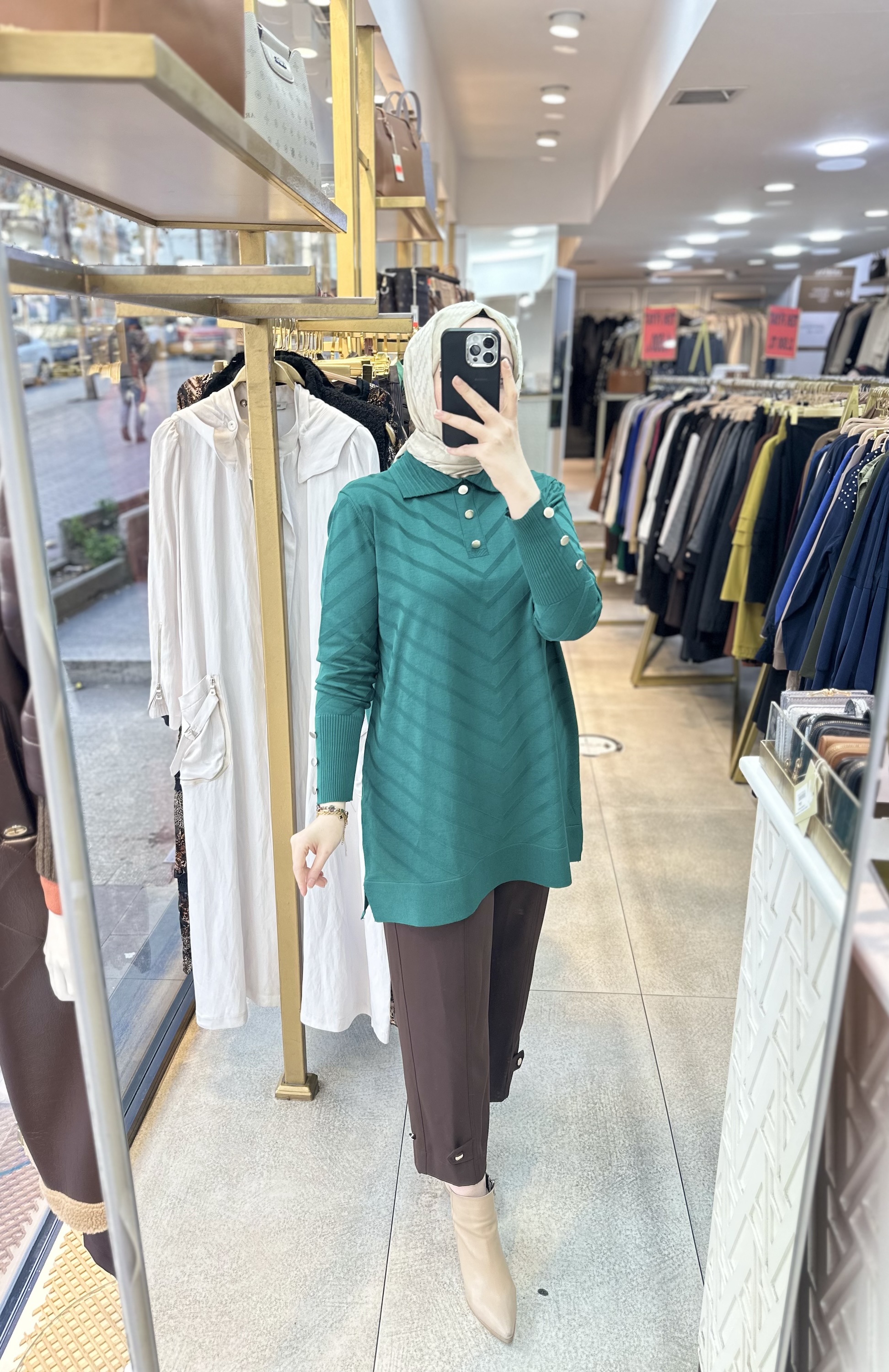 9013 Düğme Detaylı Merserize Triko - Görsel 20