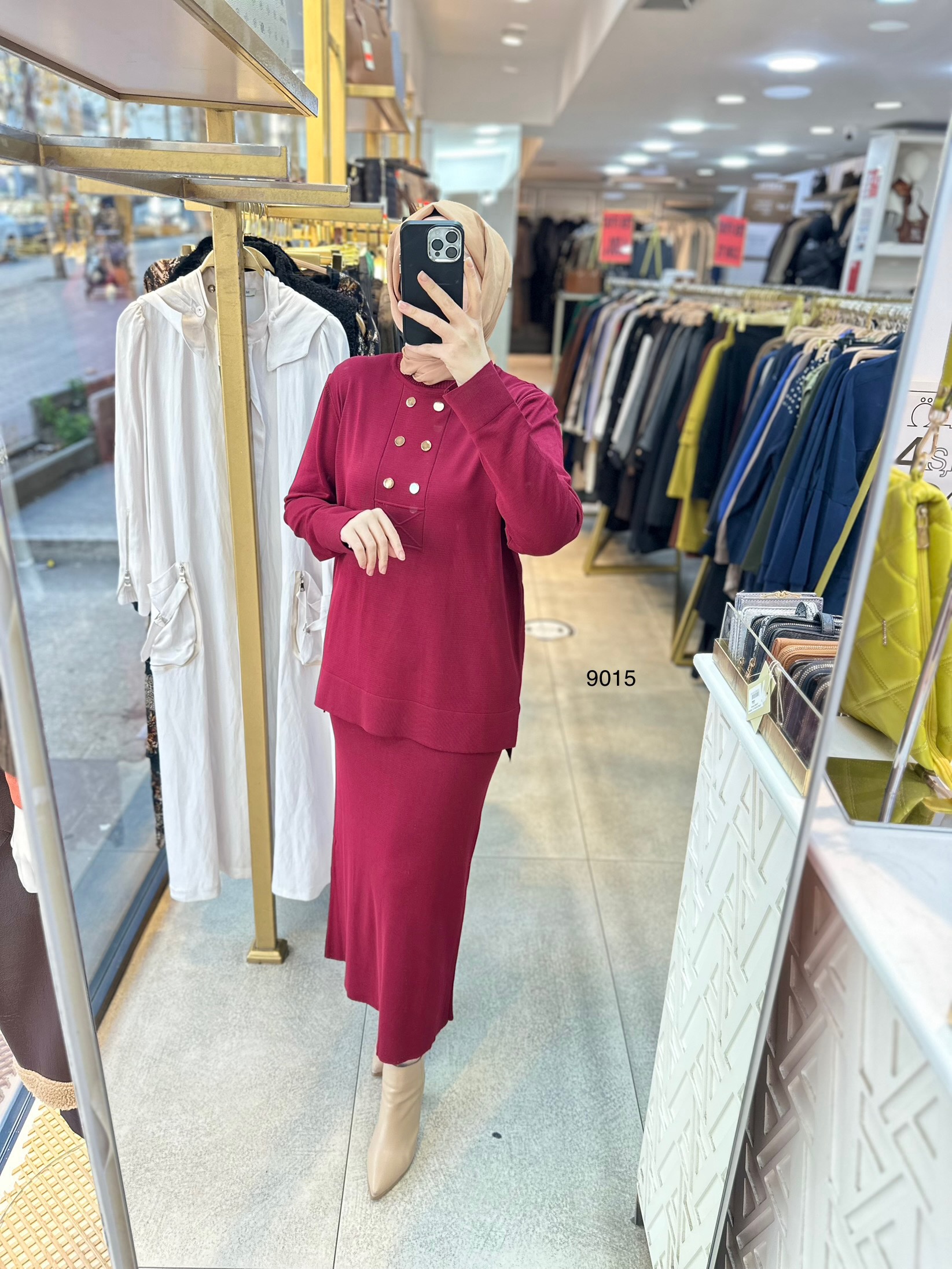 9015 Düğme Detaylı Takım - Görsel 6