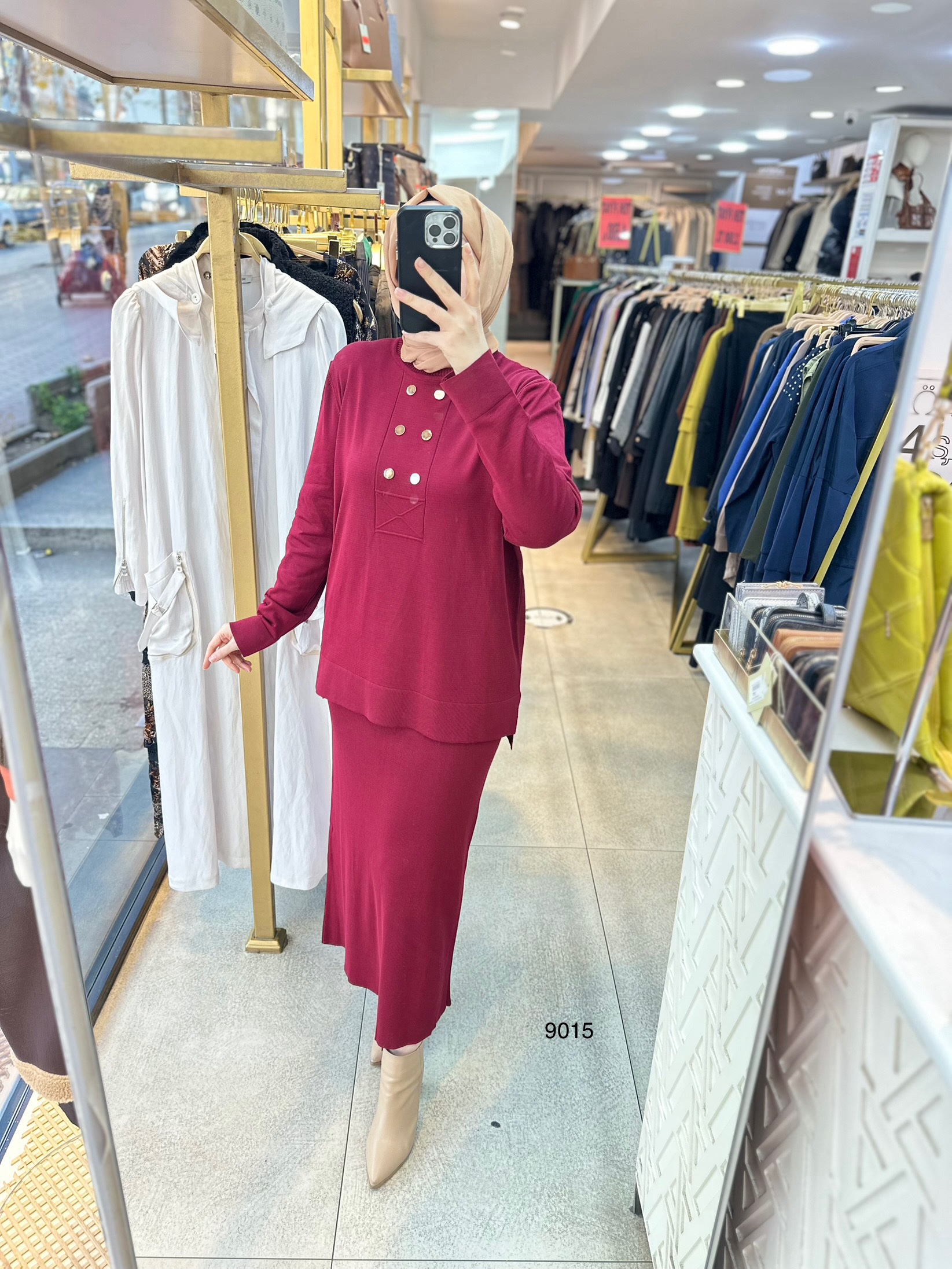 9015 Düğme Detaylı Takım - Görsel 8