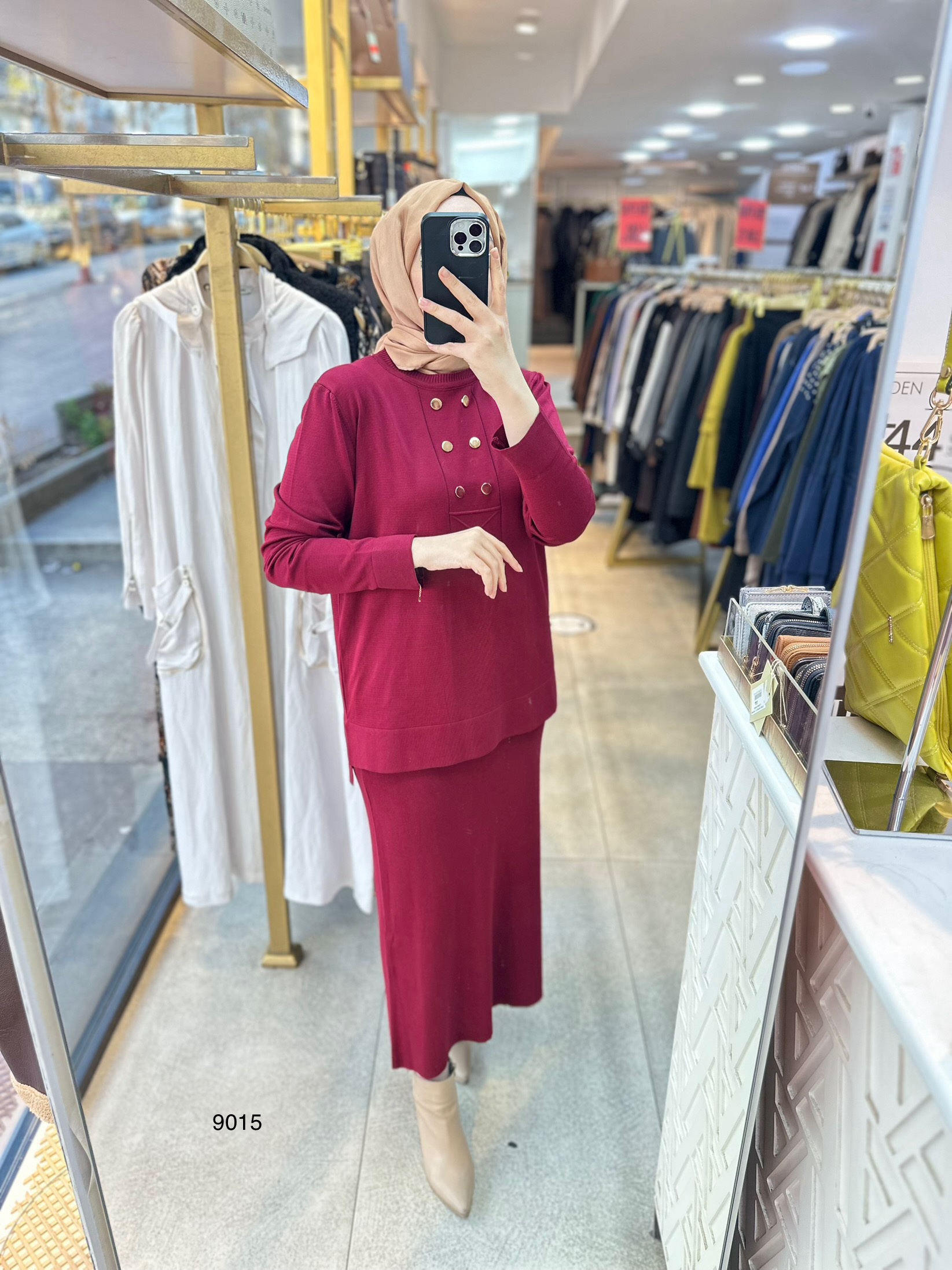 9015 Düğme Detaylı Takım - Görsel 4