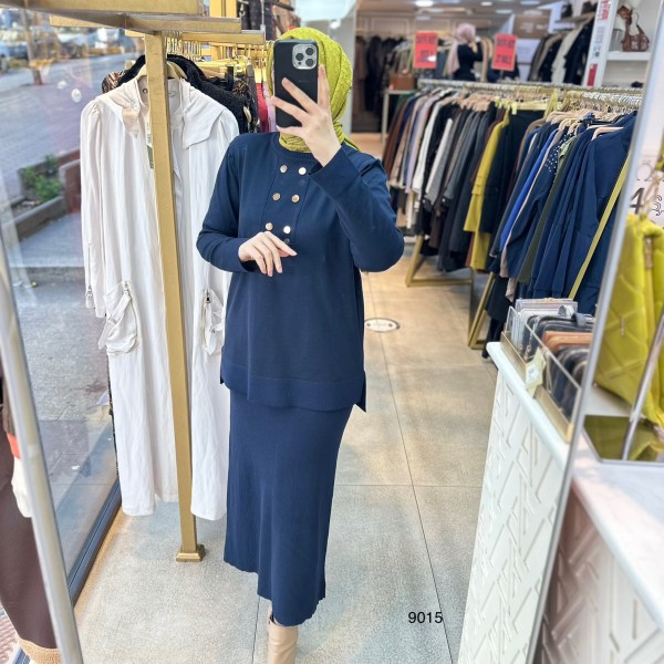 9015 Düğme Detaylı Takım - Görsel 3