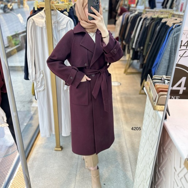 4205 Kaşe Kaban - Görsel 1