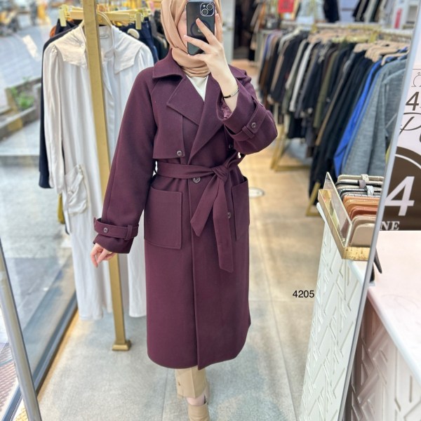 4205 Kaşe Kaban - Görsel 3