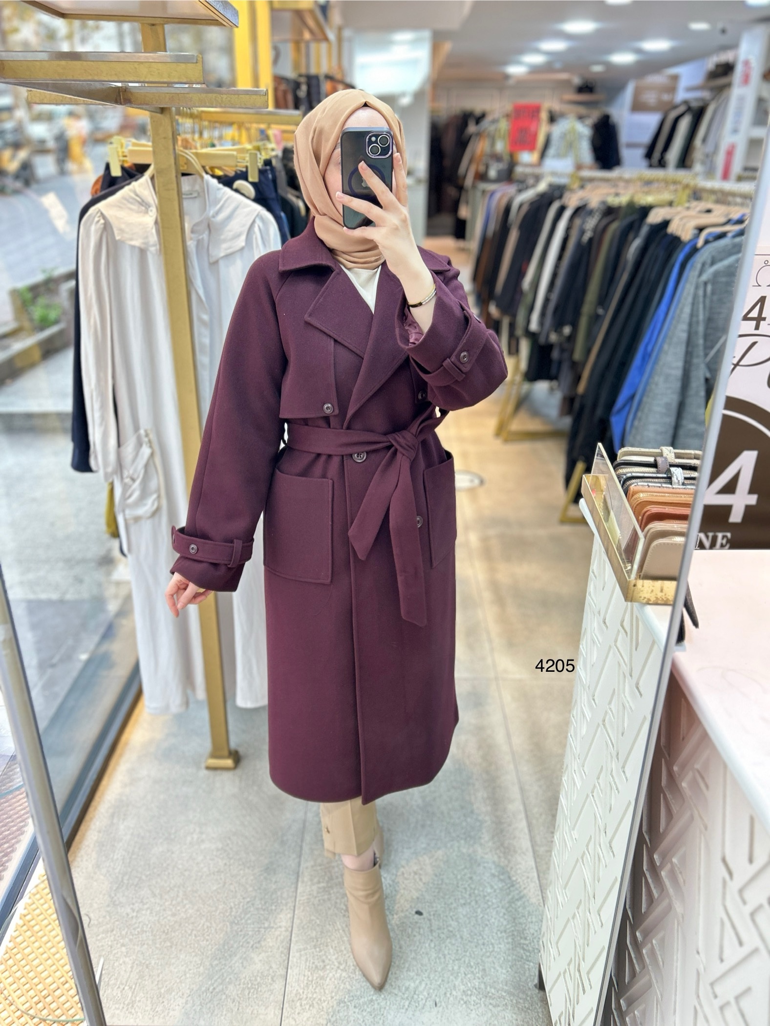 4205 Kaşe Kaban - Görsel 3