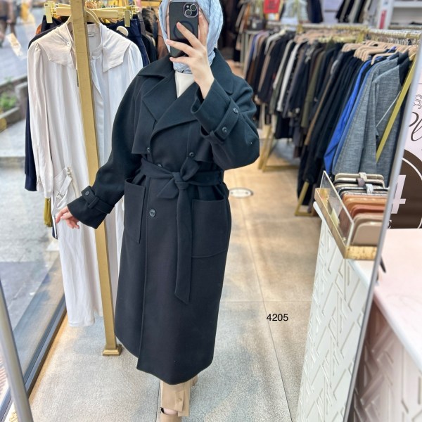 4205 Kaşe Kaban - Görsel 14