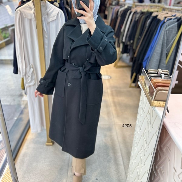 4205 Kaşe Kaban - Görsel 9