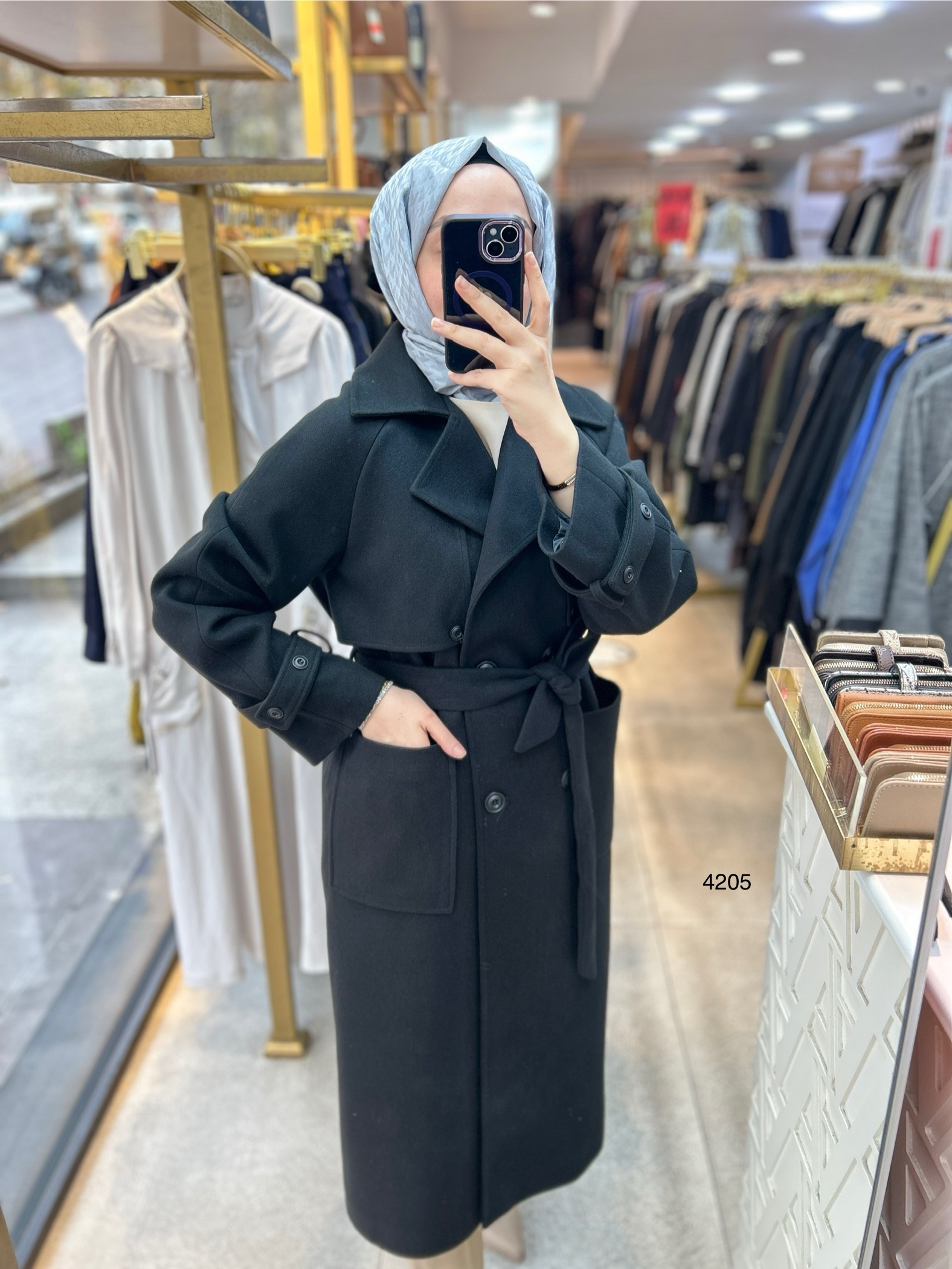 4205 Kaşe Kaban - Görsel 10