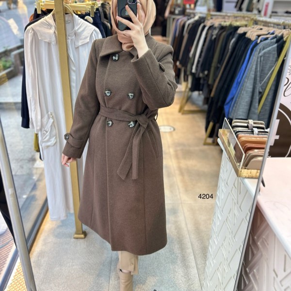 4204 Kaşe Kaban - Görsel 15