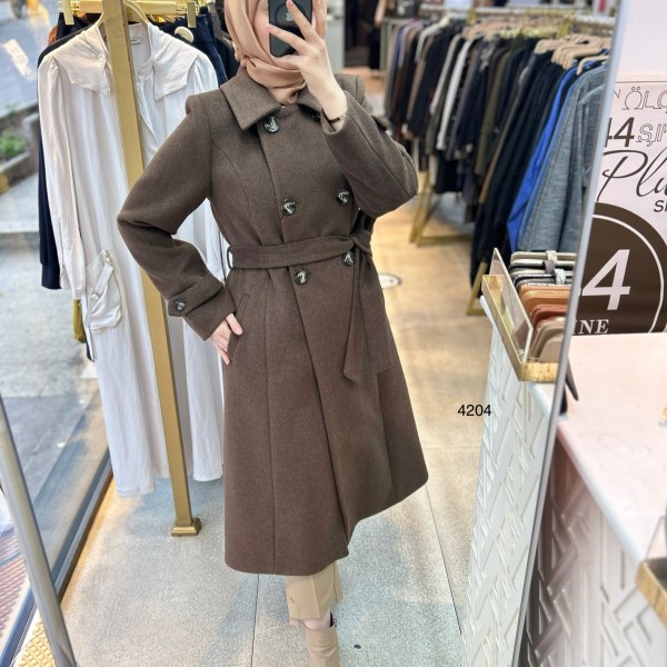 4204 Kaşe Kaban - Görsel 8