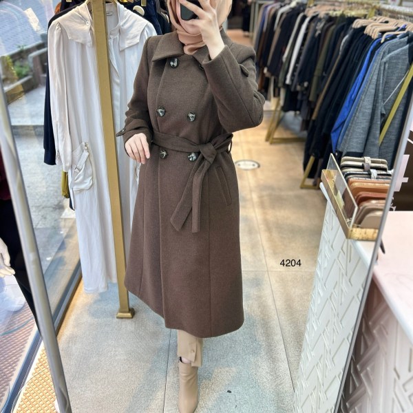 4204 Kaşe Kaban - Görsel 13