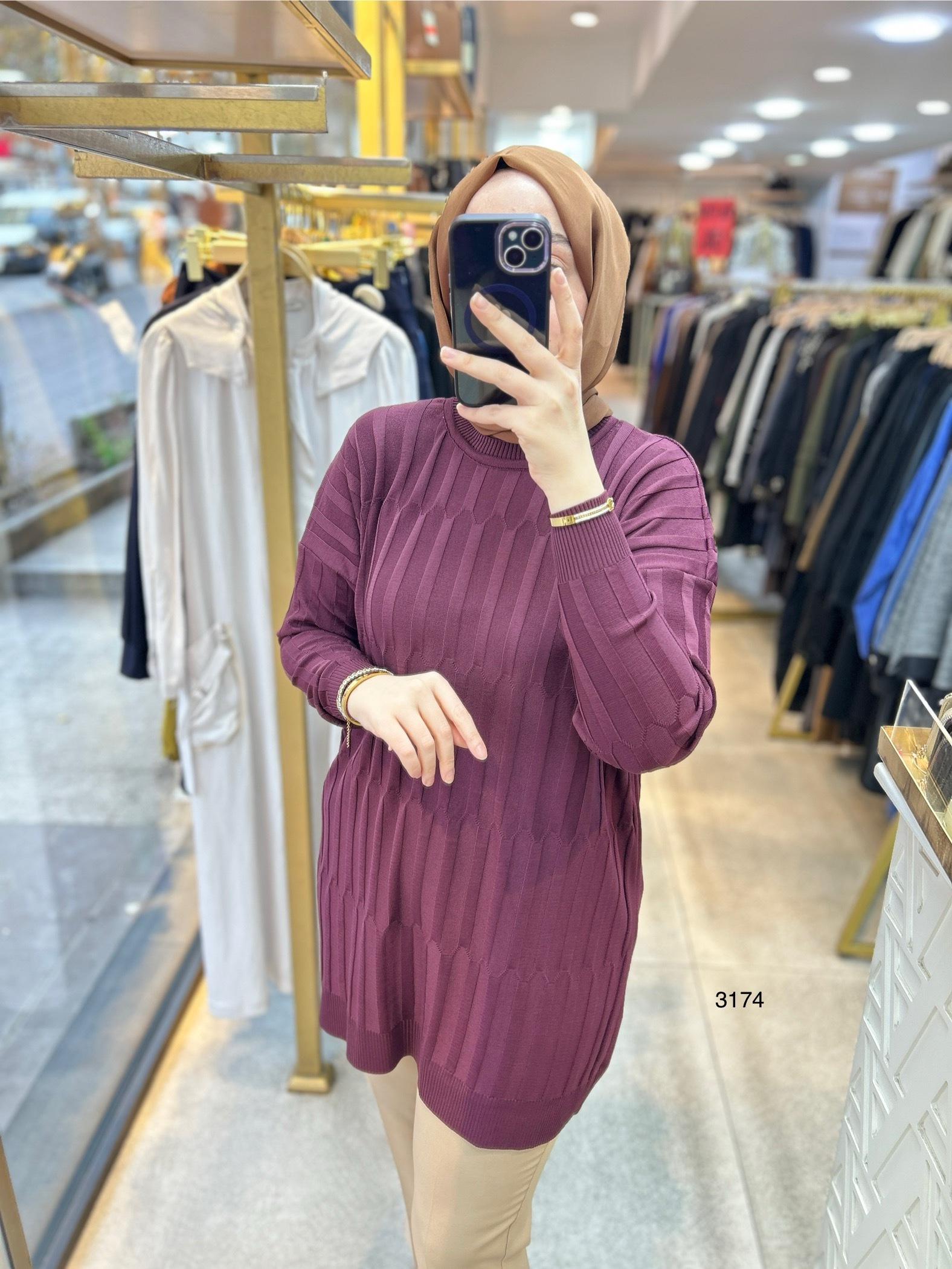 3174 Merserize Tunik - Görsel 14