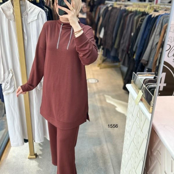 1556 Yüksek Yaka Zincir Detaylı Spor Takım - Görsel 4