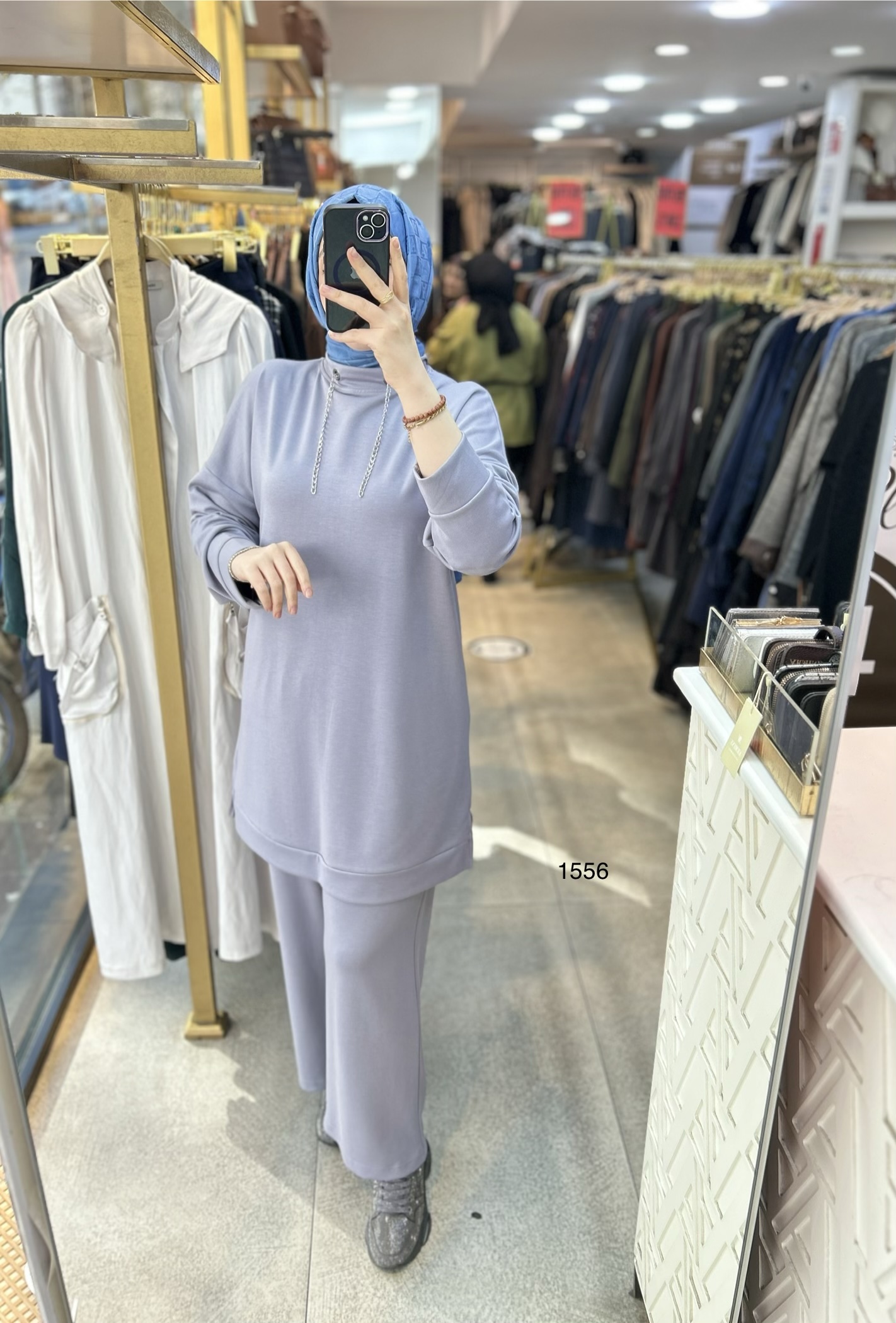 1556 Yüksek Yaka Zincir Detaylı Spor Takım - Görsel 6