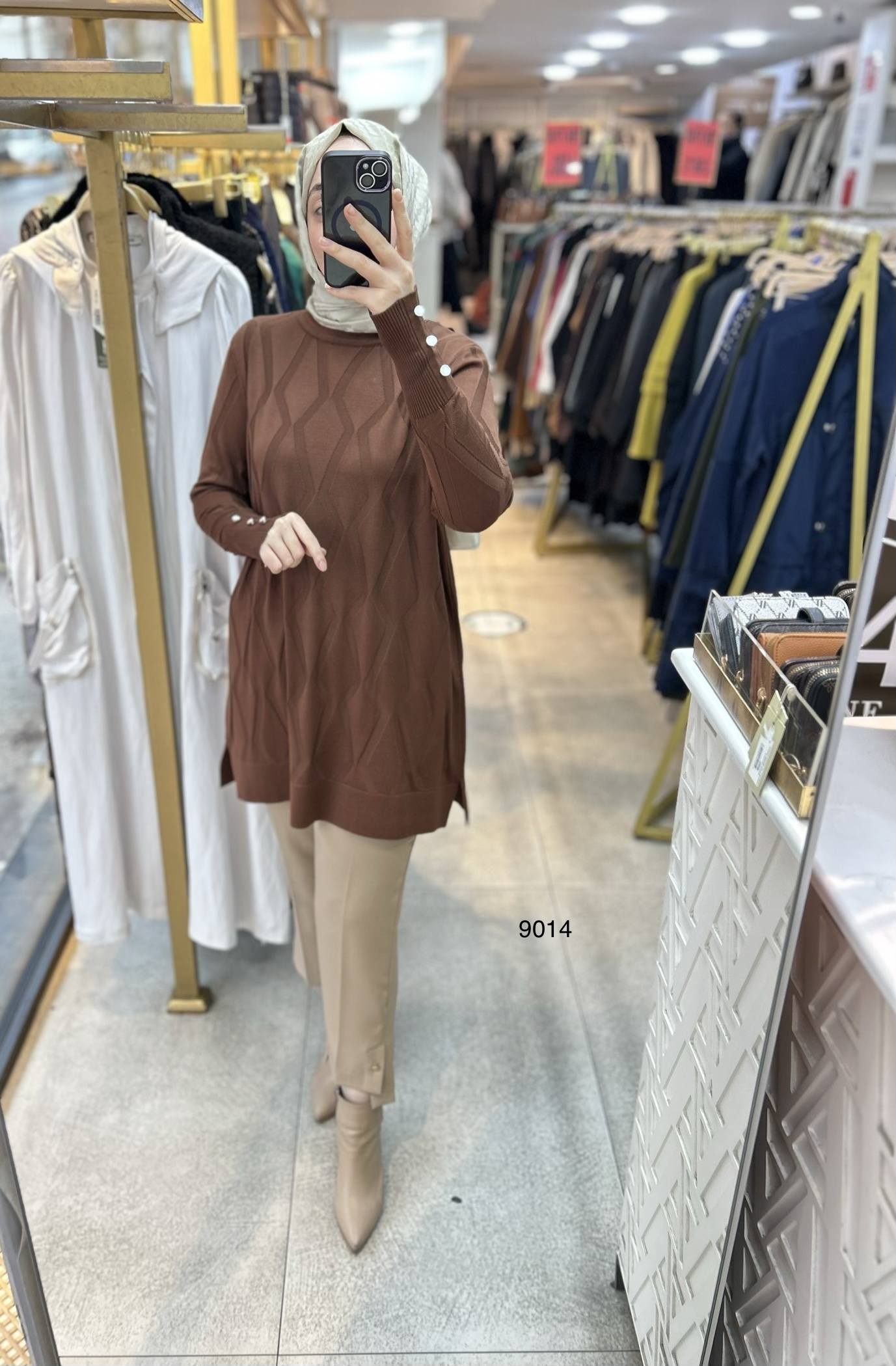 9014 Geometrik Desen Merserize Tunik