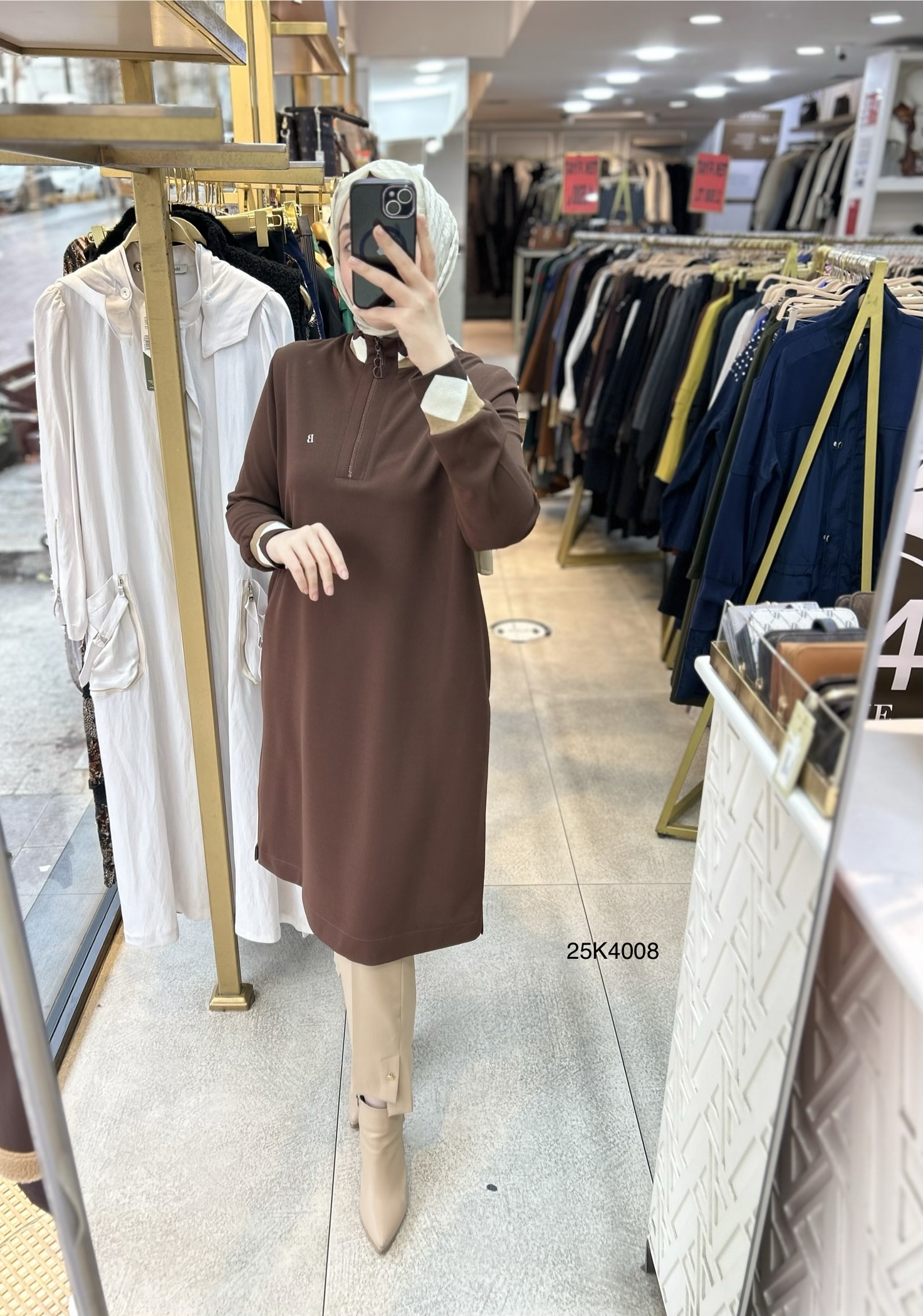 25K4008 Ribana Detaylı Tunik - Görsel 14