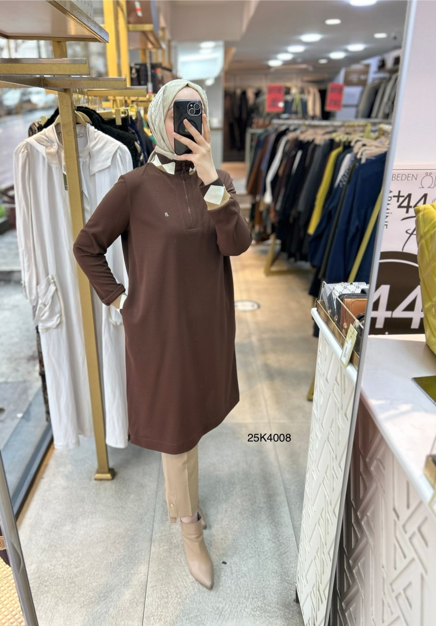 25K4008 Ribana Detaylı Tunik