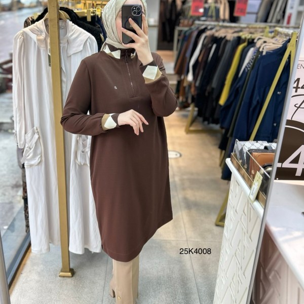 25K4008 Ribana Detaylı Tunik - Görsel 16