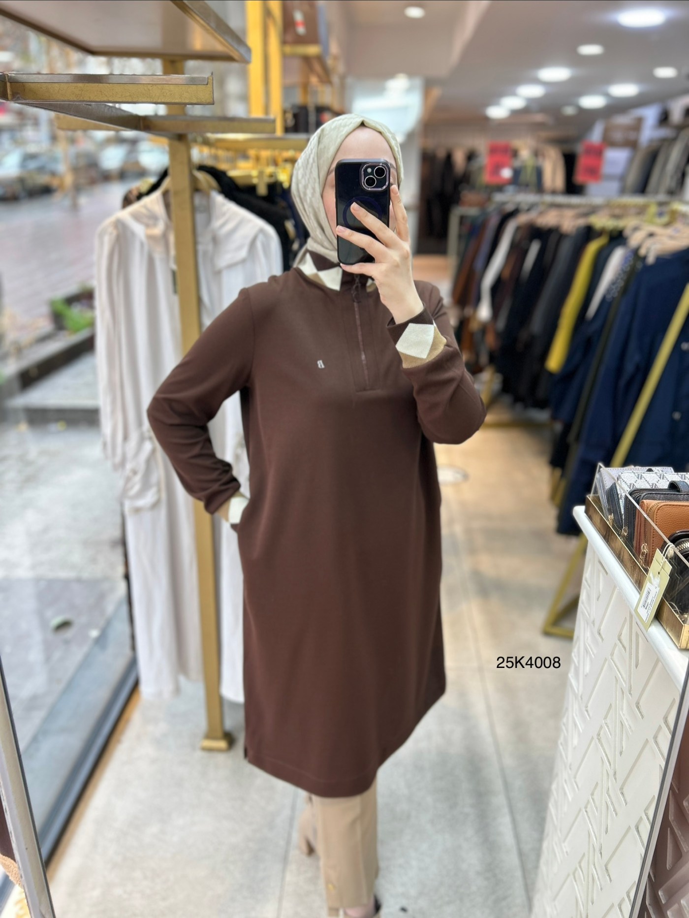 25K4008 Ribana Detaylı Tunik