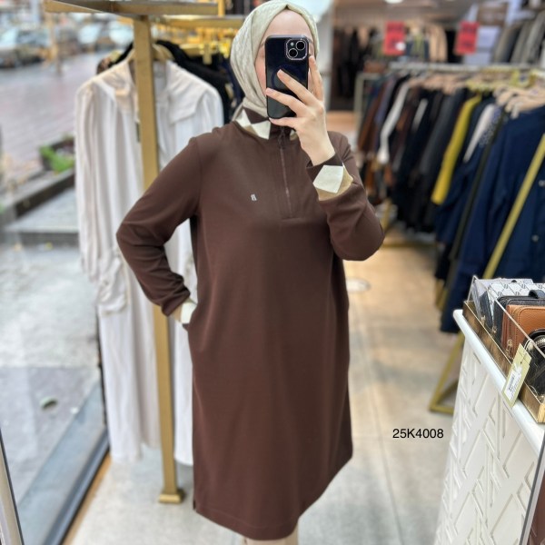 25K4008 Ribana Detaylı Tunik - Görsel 6