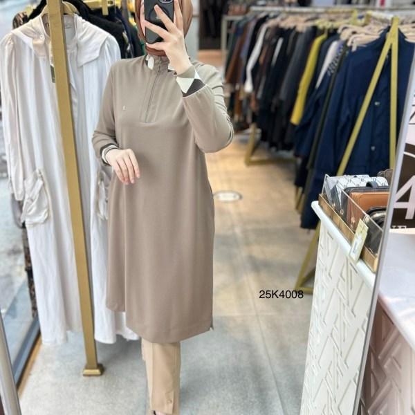 25K4008 Ribana Detaylı Tunik - Görsel 5