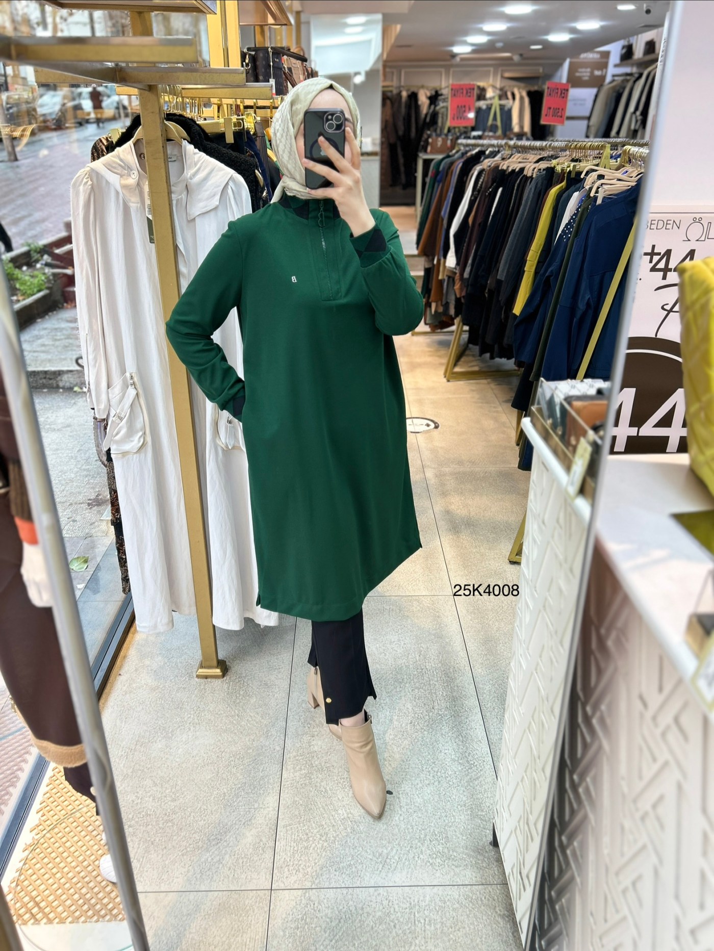 25K4008 Ribana Detaylı Tunik